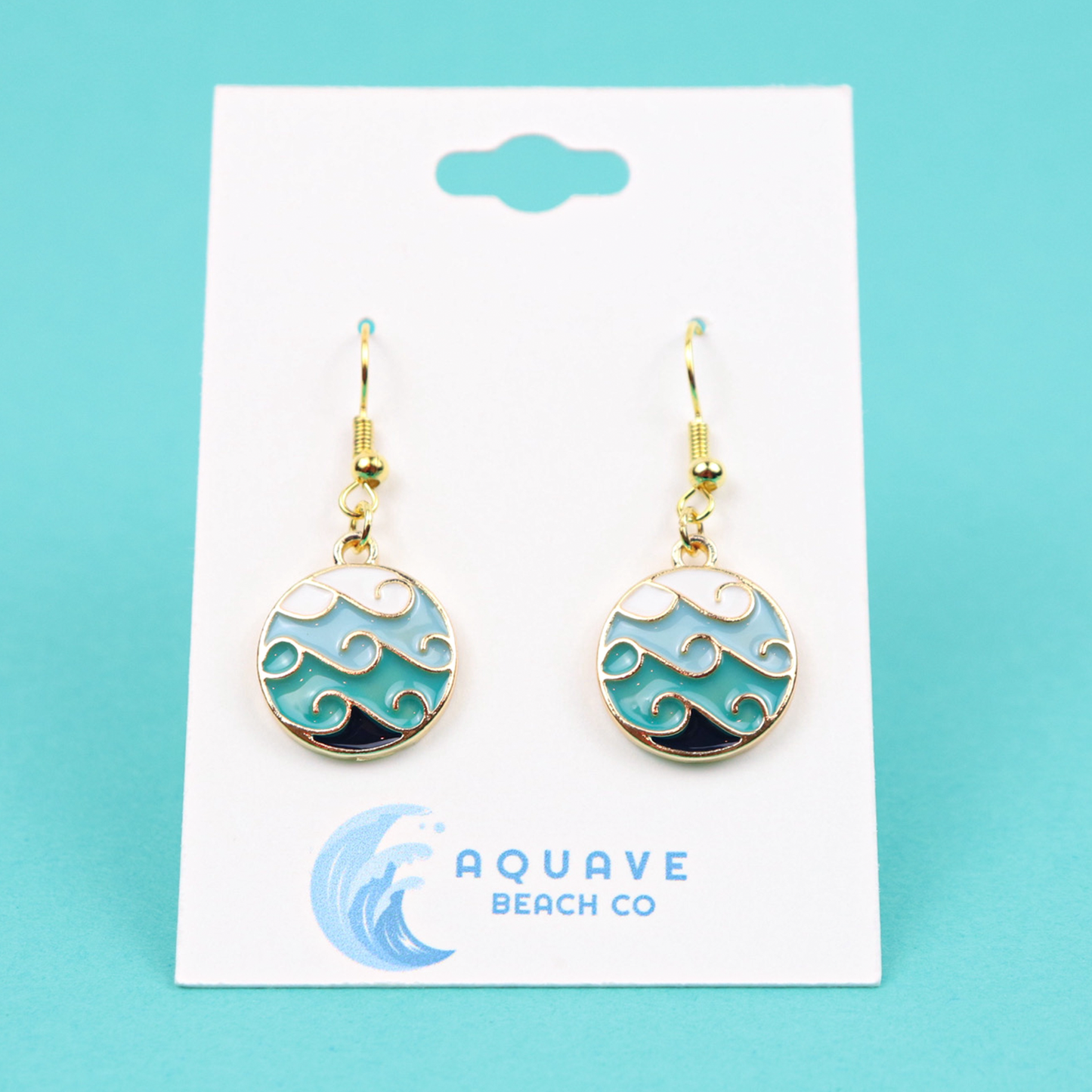 blue wave earrings