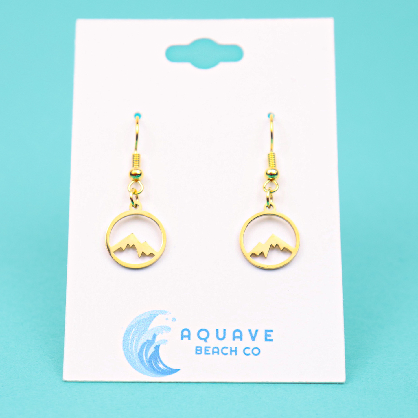 gold mountain earrings