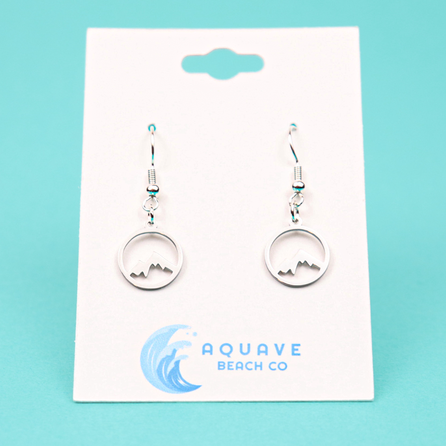 silver mountain earrings