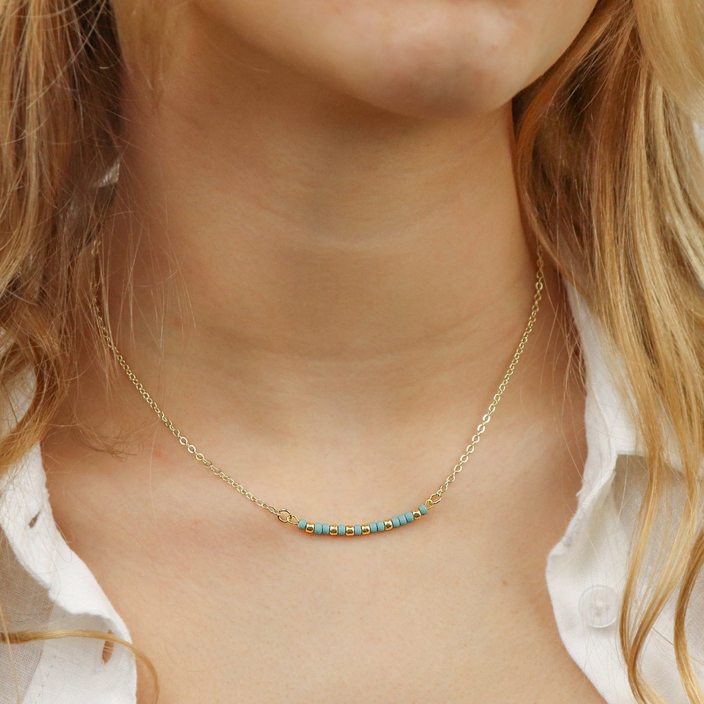 BIKINI BLING GOLD CHAIN NECKLACE