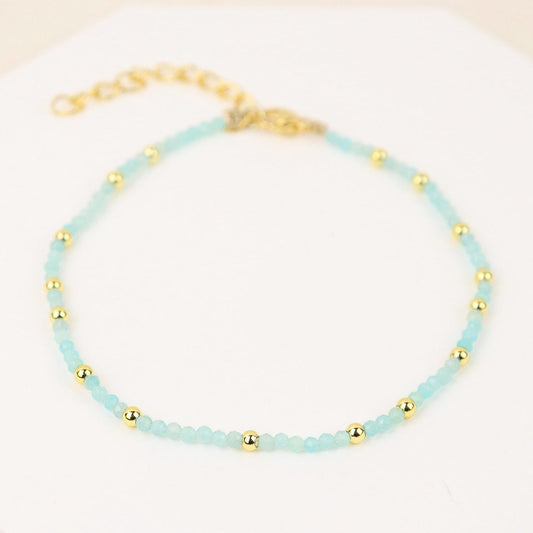 ISLAND GOLD GEMSTONE ANKLET