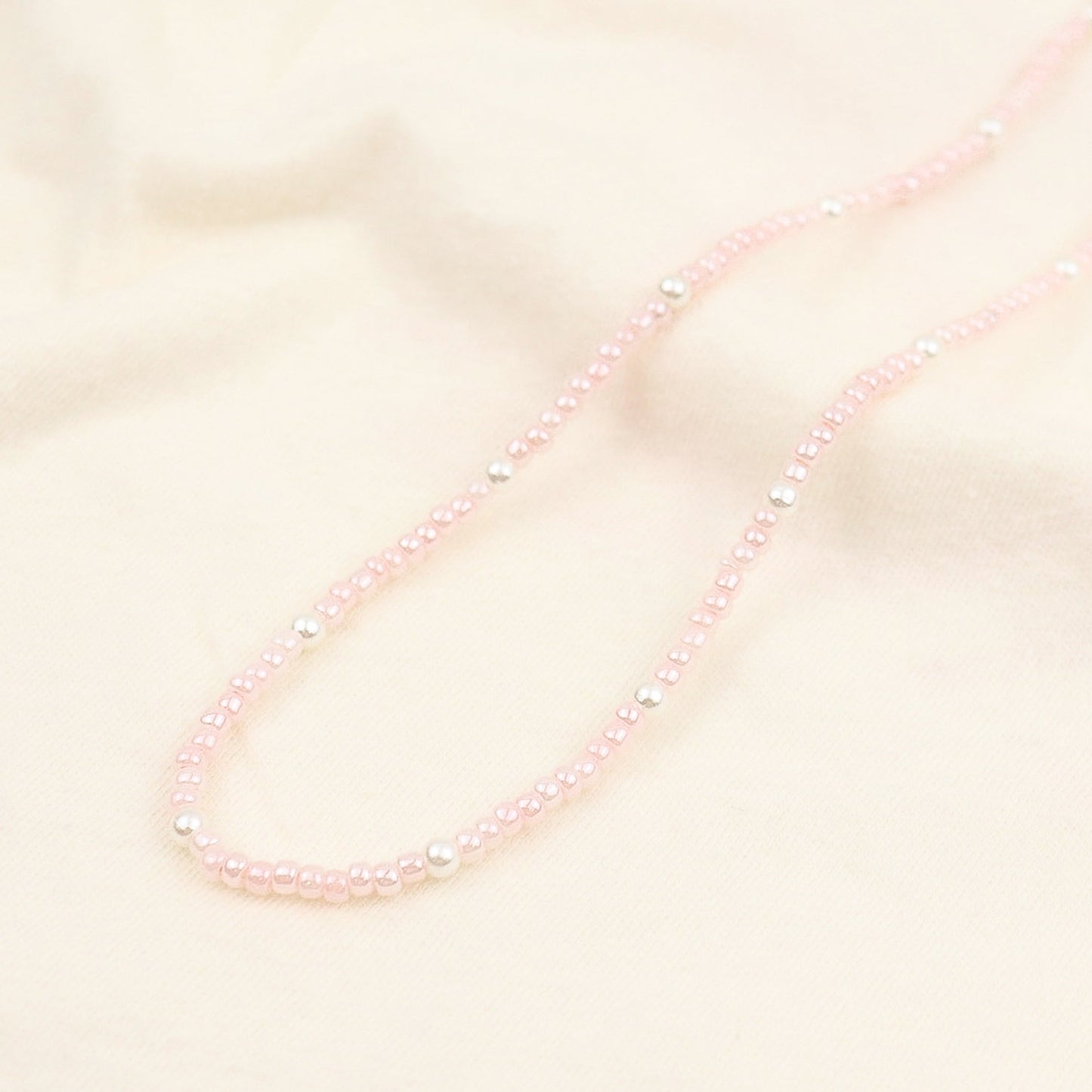 PINK PEARL BEADED NECKLACE